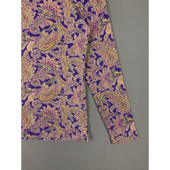 Vintage Y2K Lauren Ralph Lauren Womens Long Sleeve Art Paisley Pattern Art Rare - Picture 5 of 8